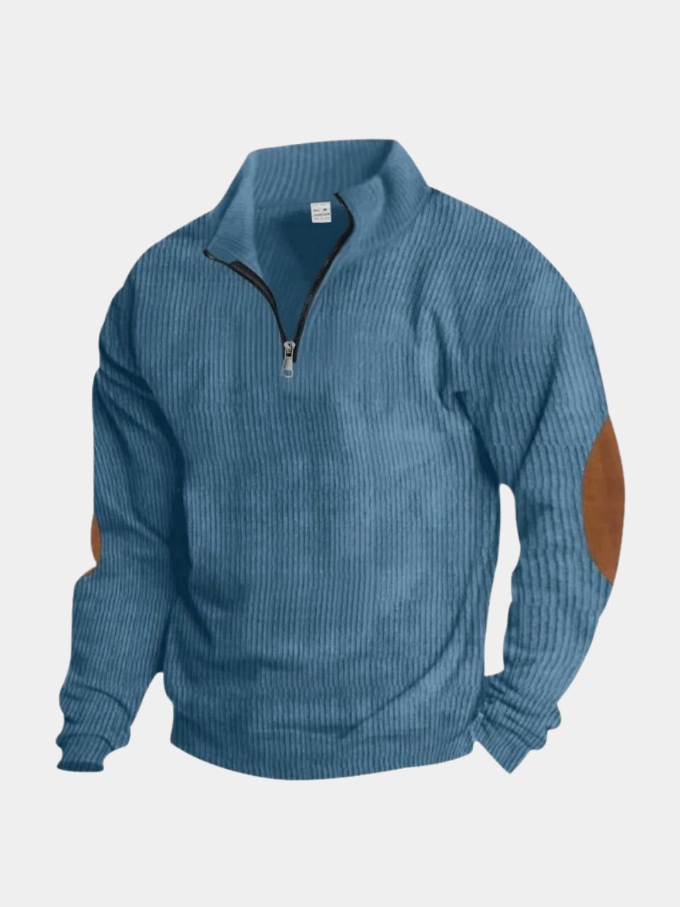 High Collar Quarter Zip Corduroy Pullover - Alder & Voss
