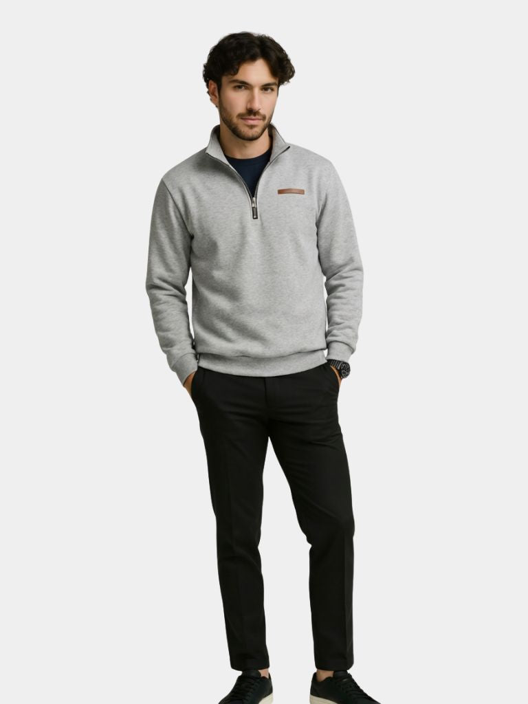 Slate Urban High Collar Pullover - Alder & Voss