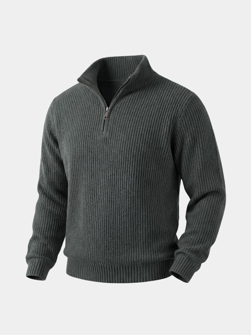 Classic Highland Quarter-Zip Sweater - Alder & Voss