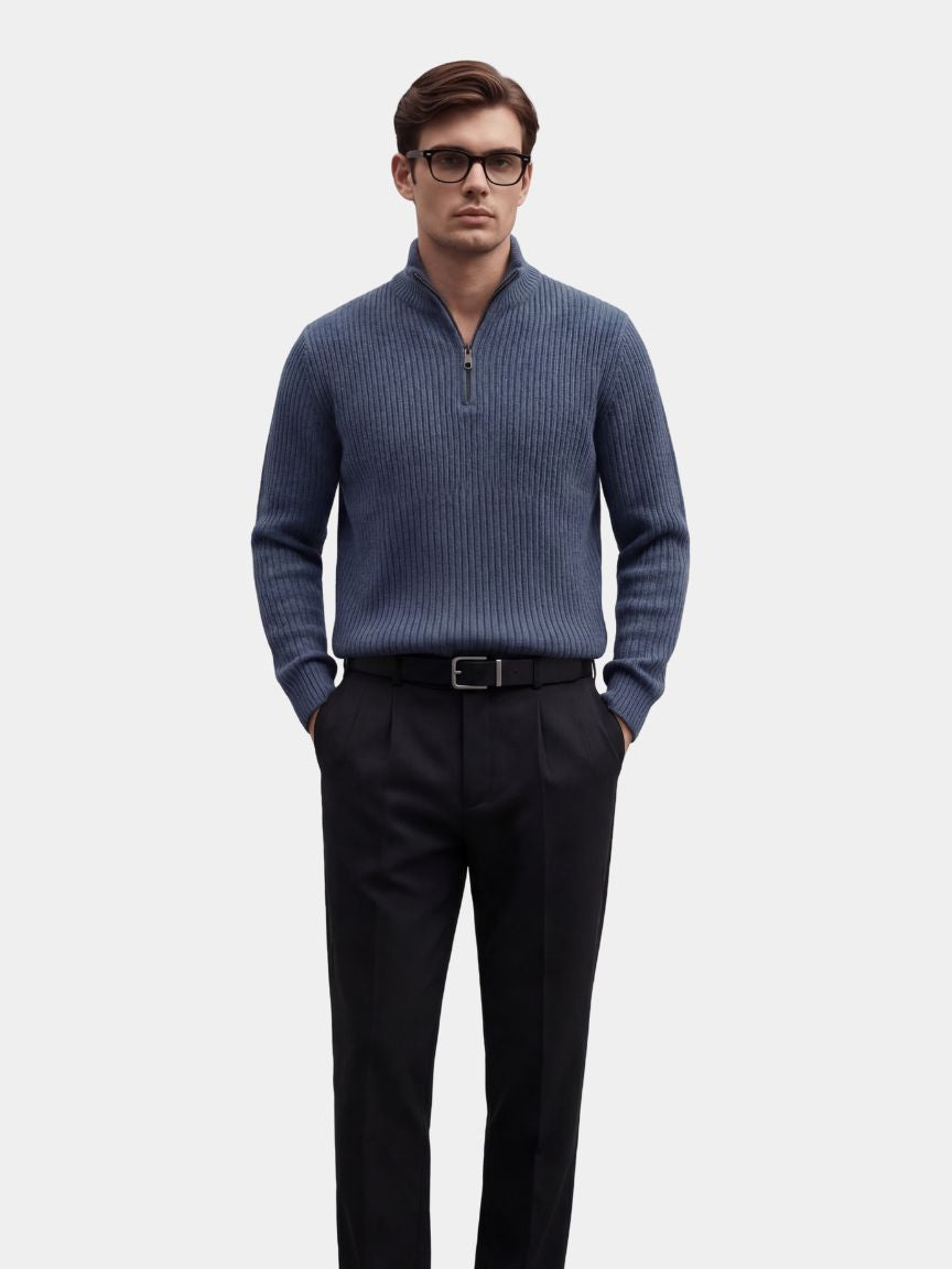 Classic Highland Quarter-Zip Sweater - Alder & Voss