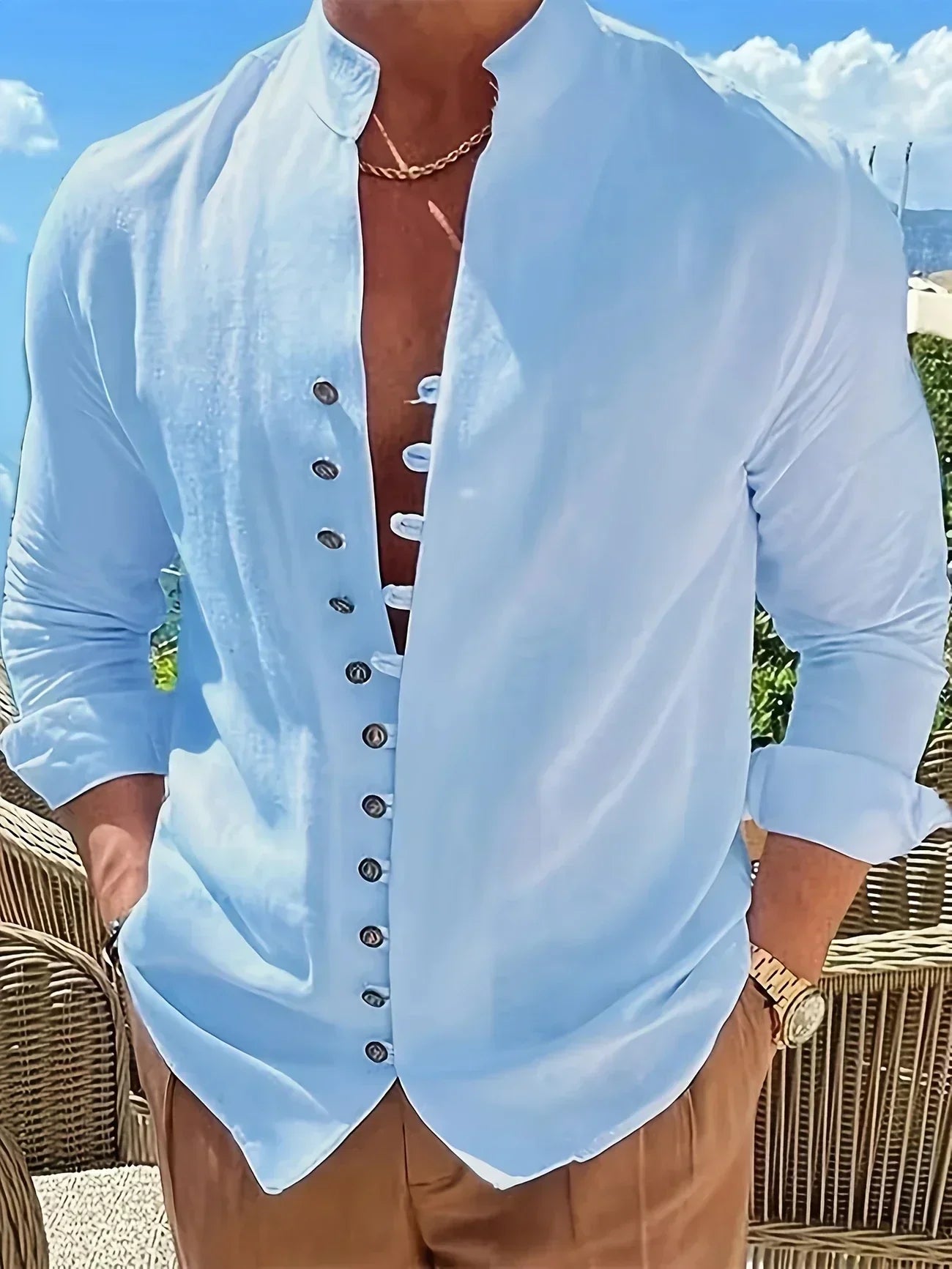 Lenoir™ | Lightweight Cotton Long Sleeve Shirt