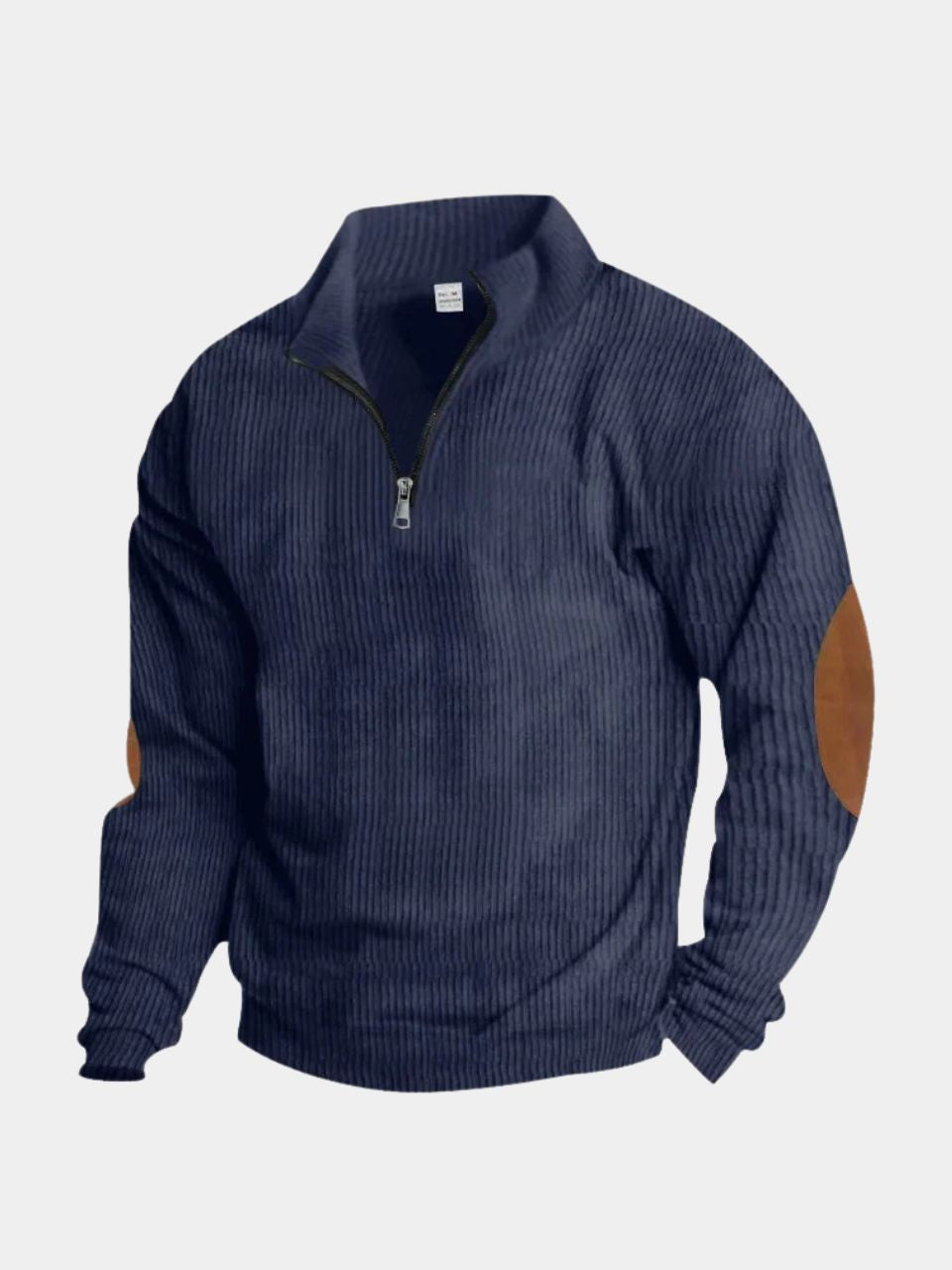 High Collar Quarter Zip Corduroy Pullover - Alder & Voss