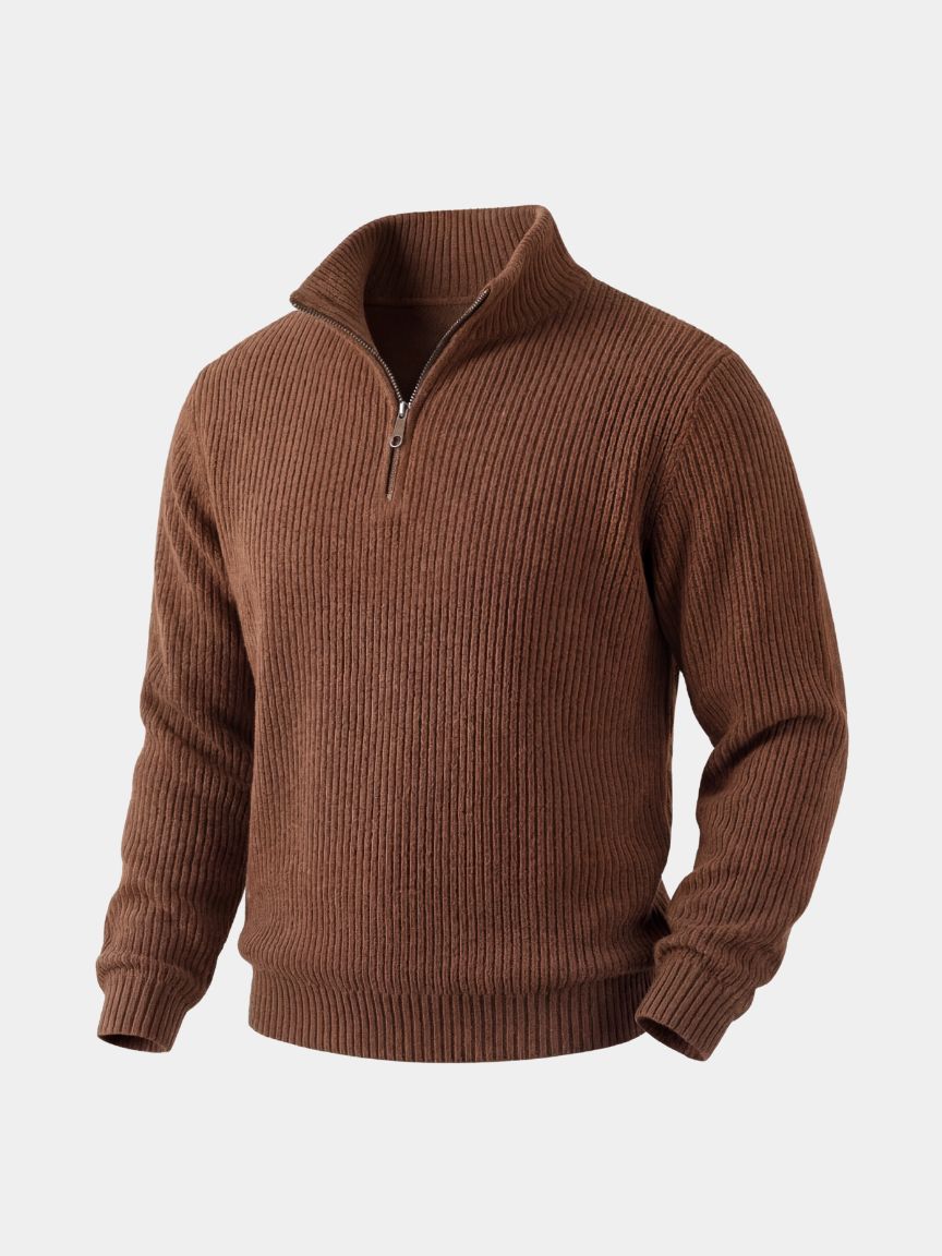 Classic Highland Quarter-Zip Sweater - Alder & Voss