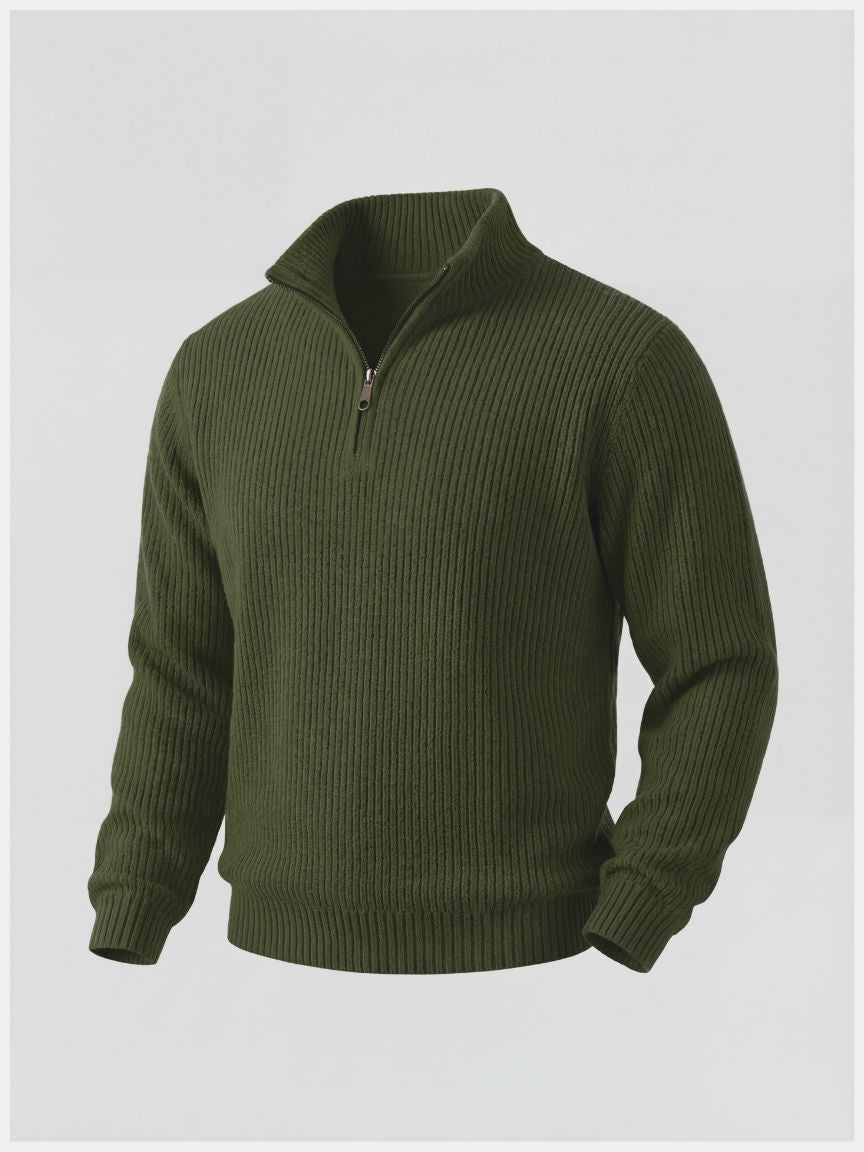 Classic Highland Quarter-Zip Sweater - Alder & Voss