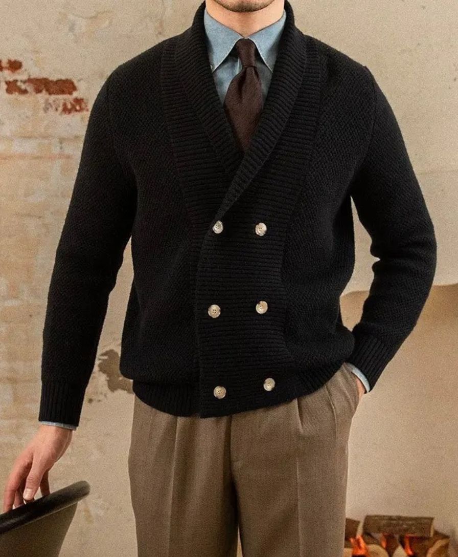 Elegant British Knitted Cardigan - Alder & Voss