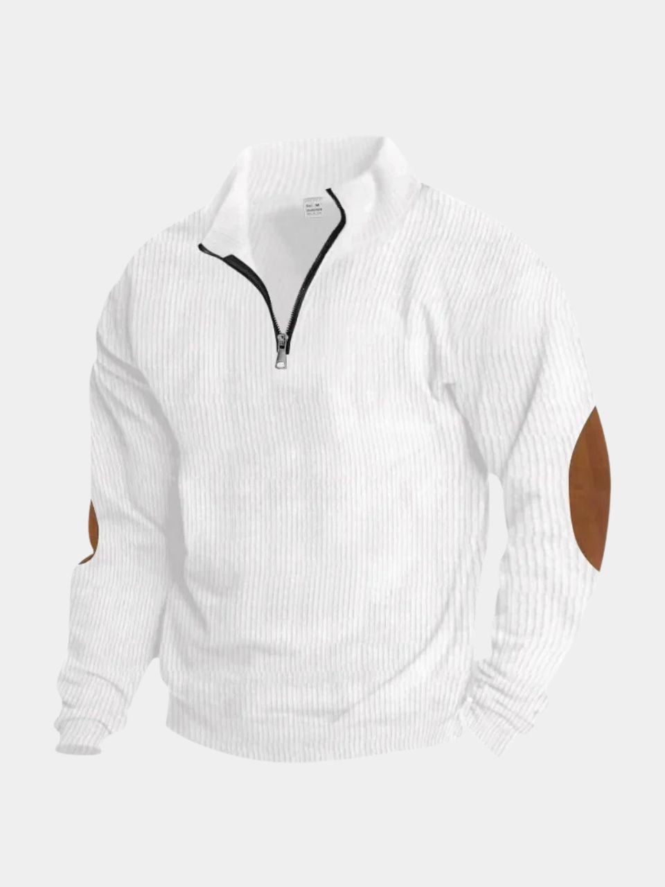 High Collar Quarter Zip Corduroy Pullover - Alder & Voss