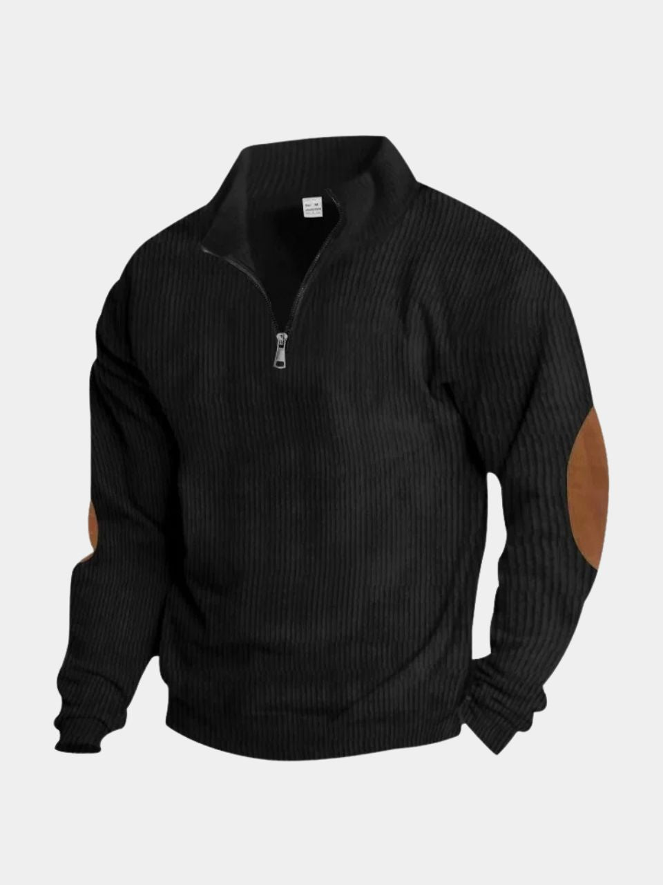 High Collar Quarter Zip Corduroy Pullover - Alder & Voss