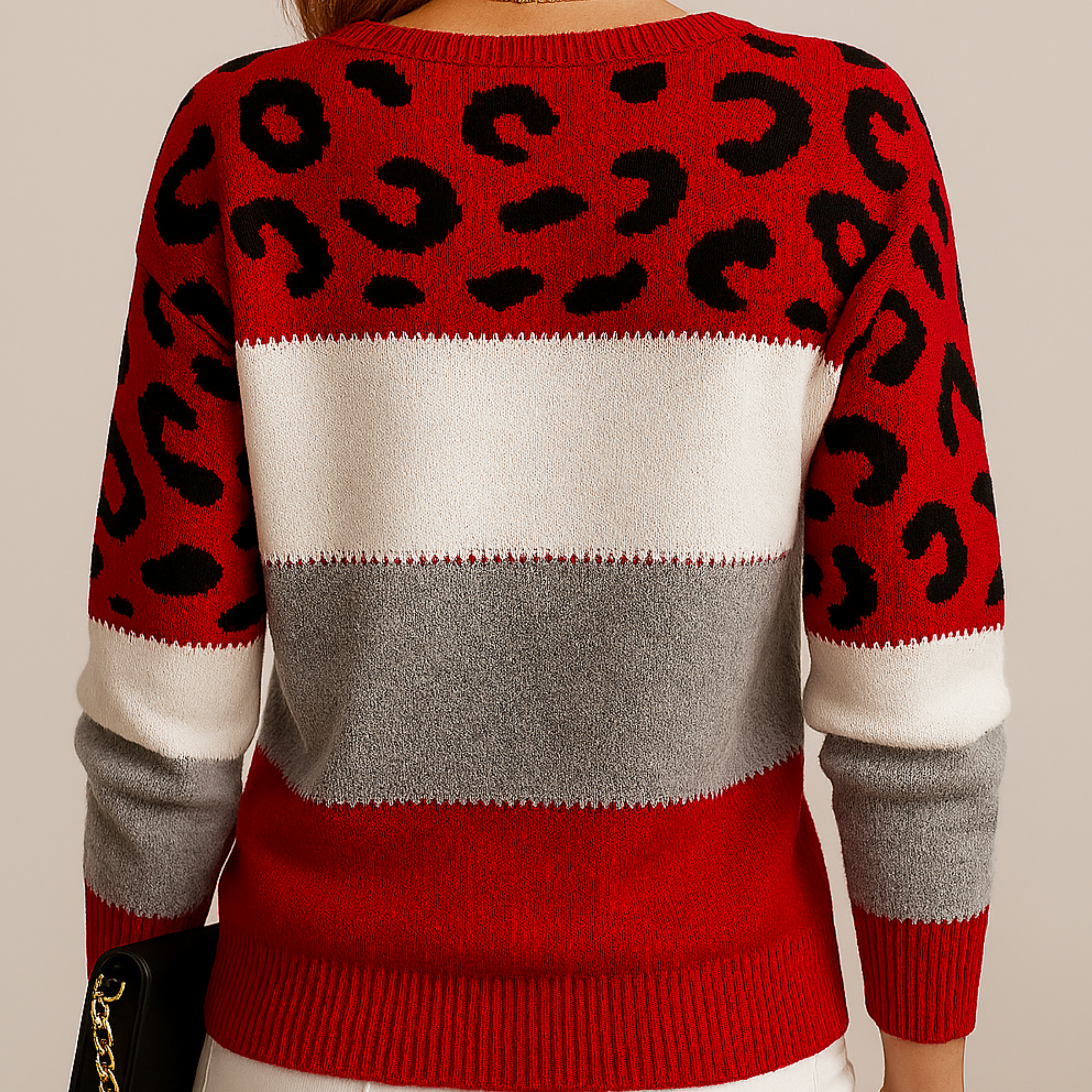 Luna™ | Casual Sweater with Leopard Print