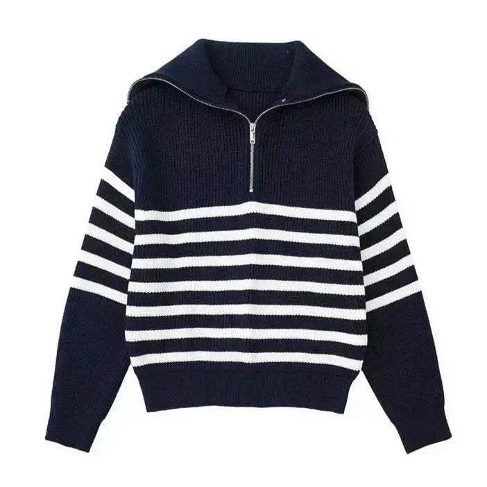 Lenoir™ | Striped Zip-Up Pullover