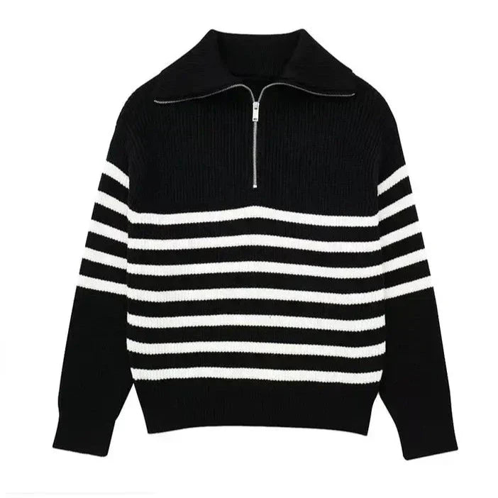 Lenoir™ | Striped Zip-Up Pullover