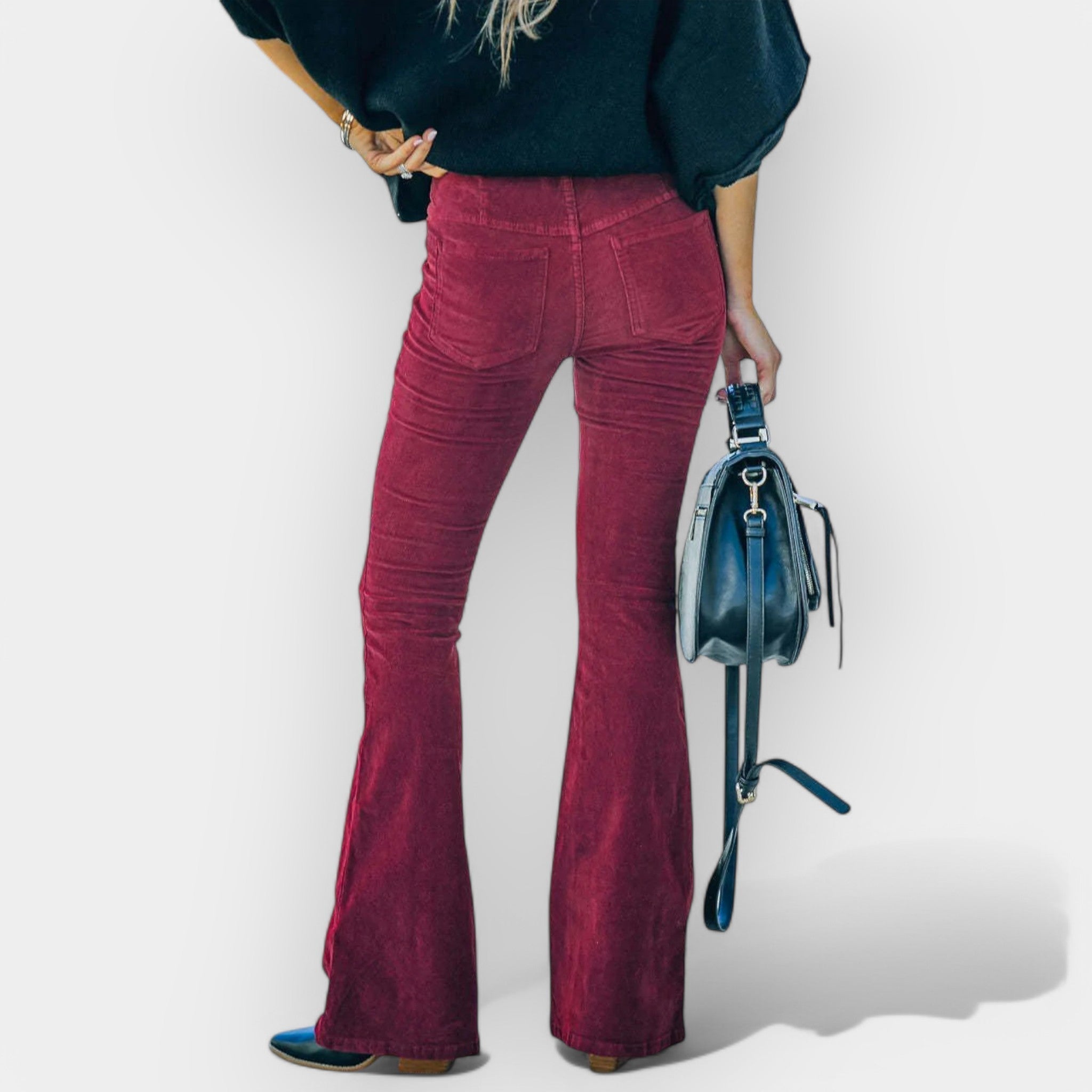 High-Rise Flare Trousers