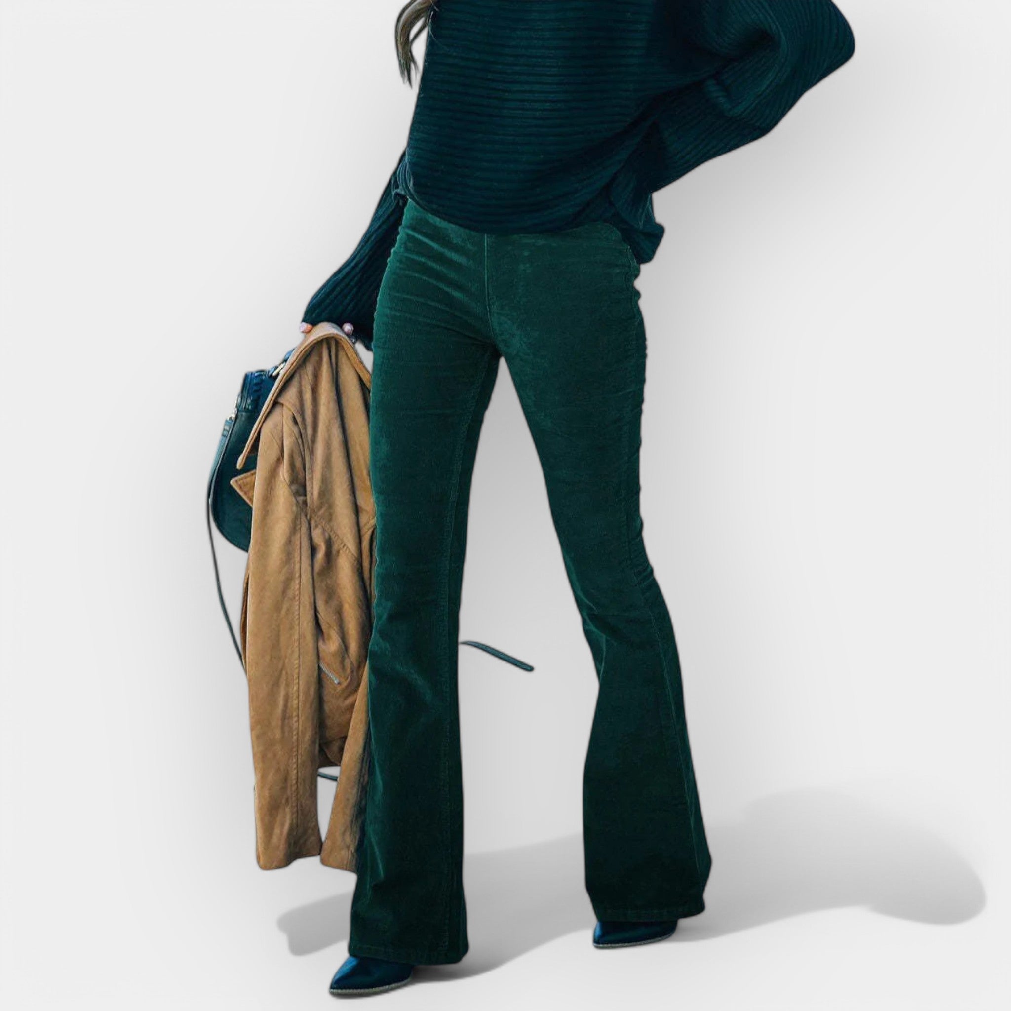 High-Rise Flare Trousers