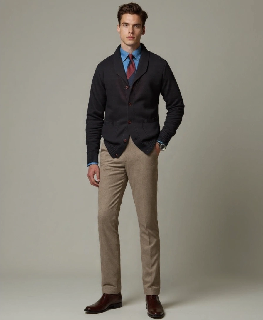 British Knitted Cardigan - Alder & Voss