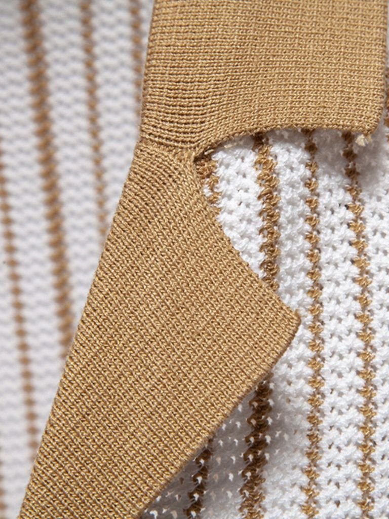 Striped Knit Polo - Alder & Voss