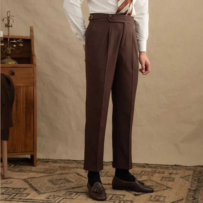 Dark Brown Gabardine Suit (Jacket + Pants)