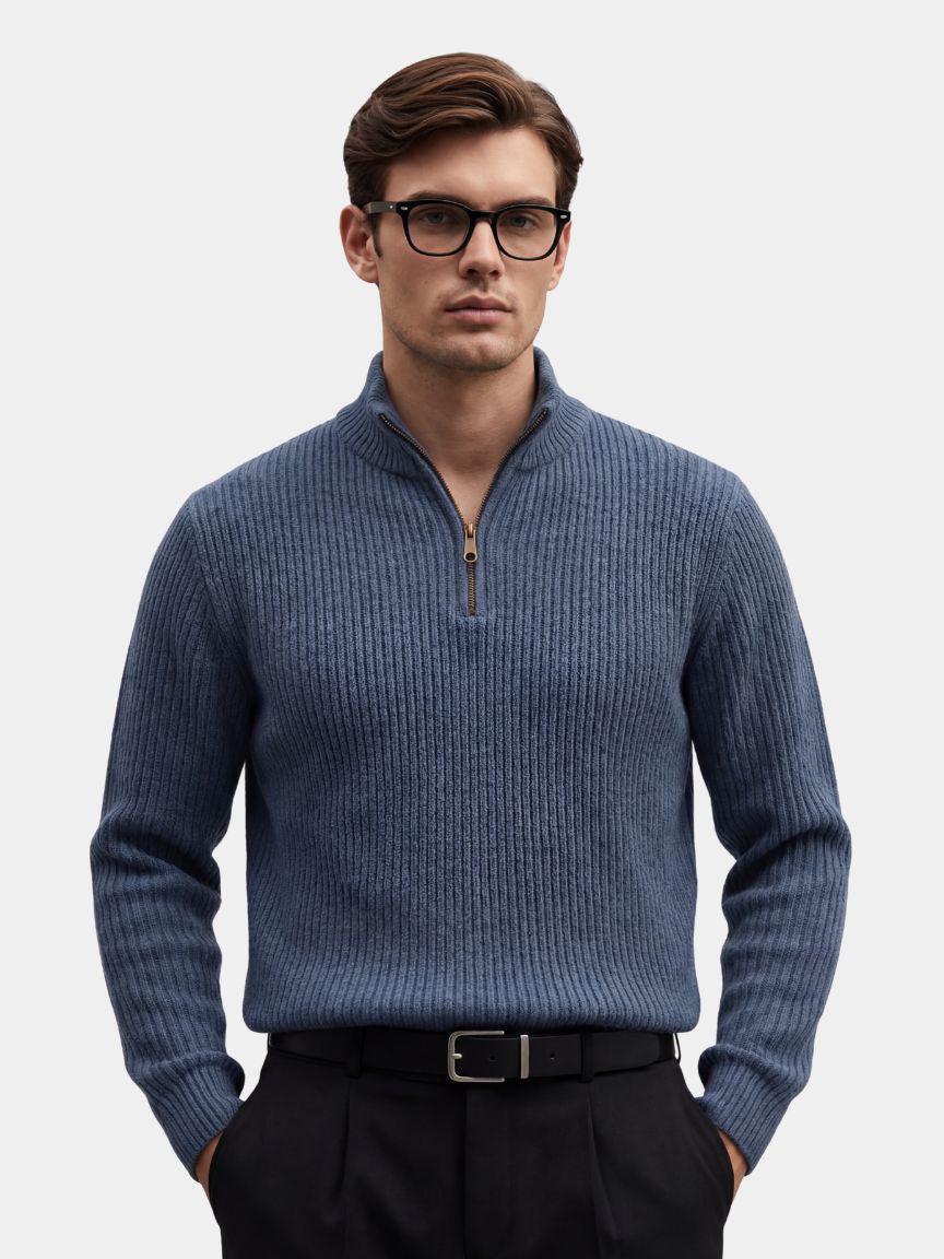 Classic Highland Quarter-Zip Sweater - Alder & Voss