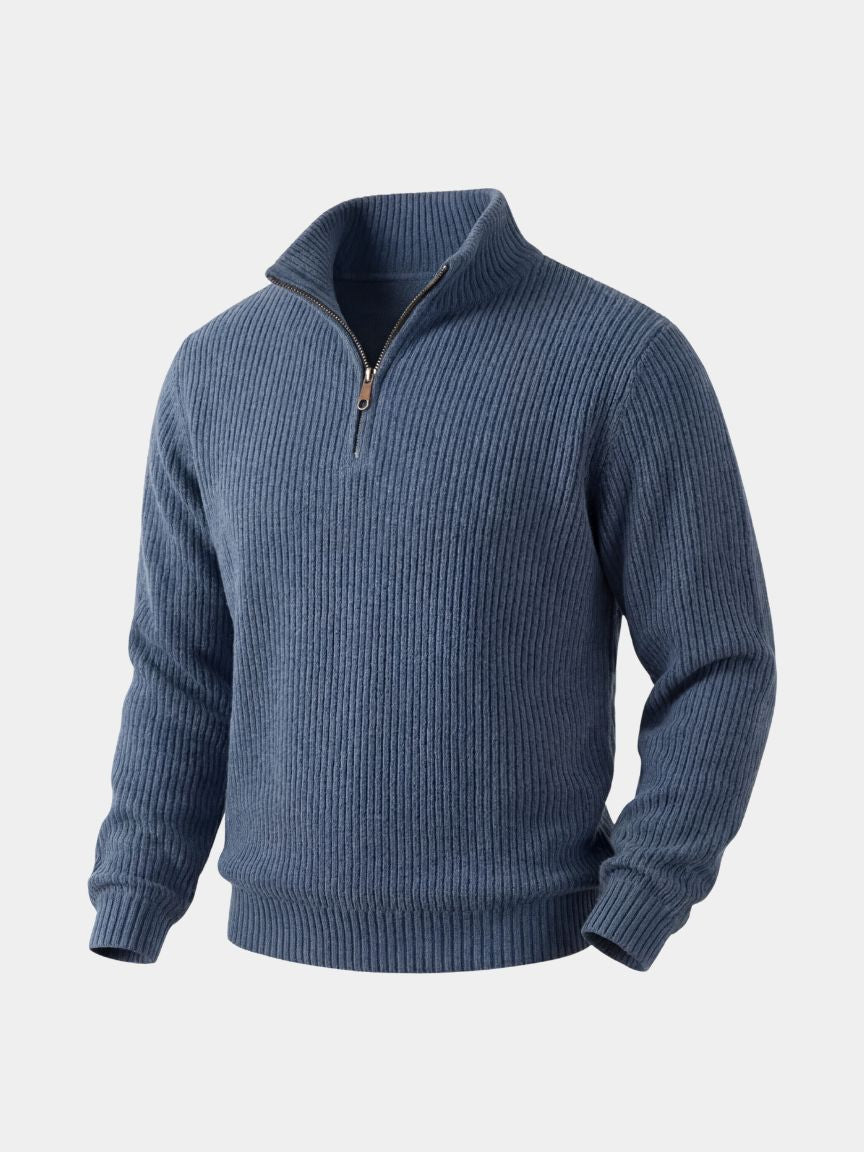 Classic Highland Quarter-Zip Sweater - Alder & Voss