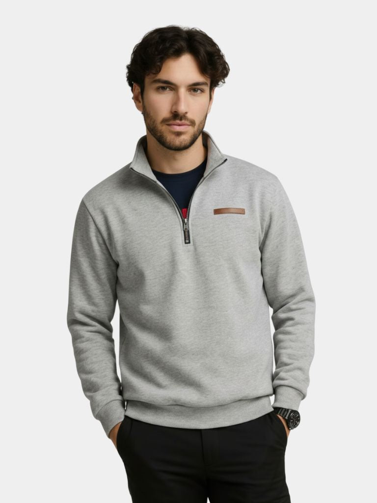 Slate Urban High Collar Pullover - Alder & Voss