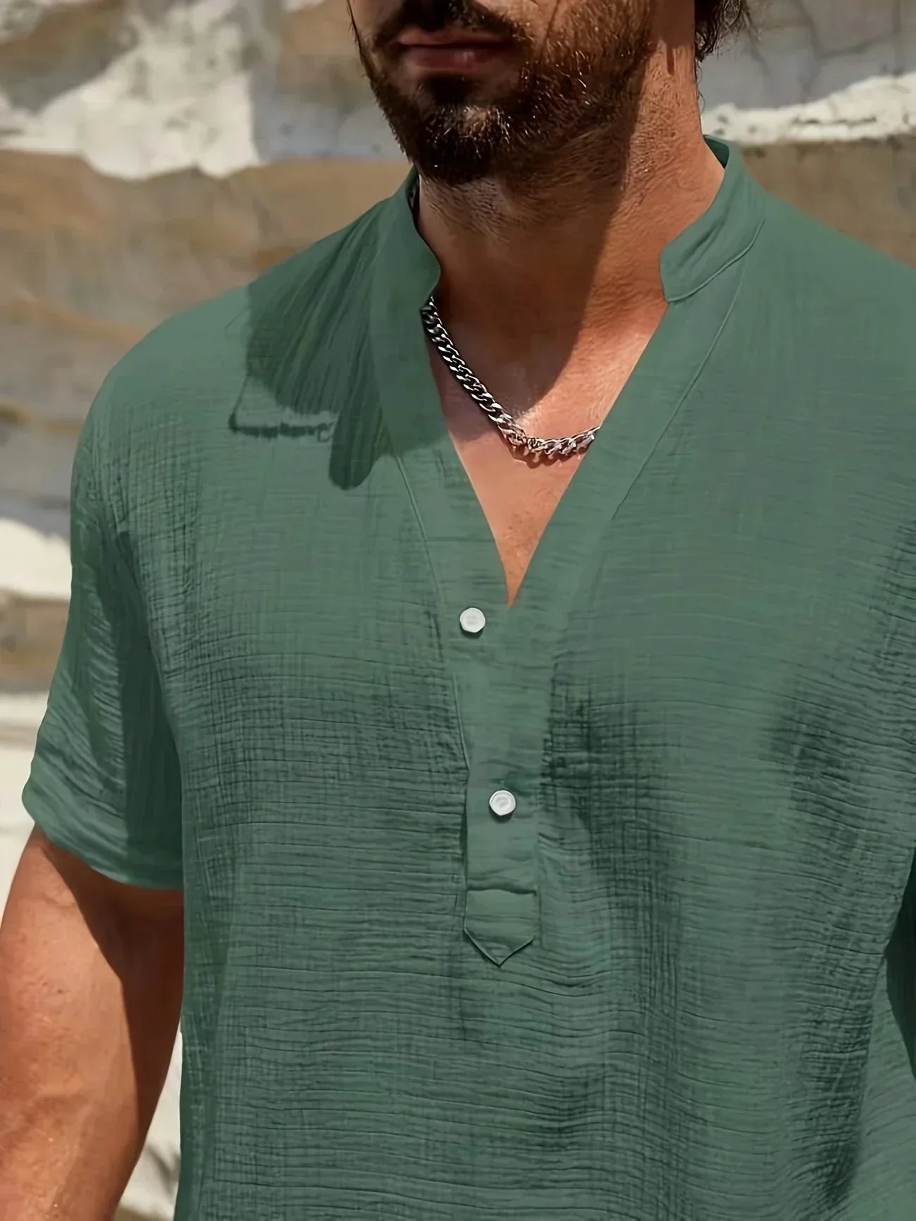 Lenoir™ | Elegant Summer Shirt with High Collar