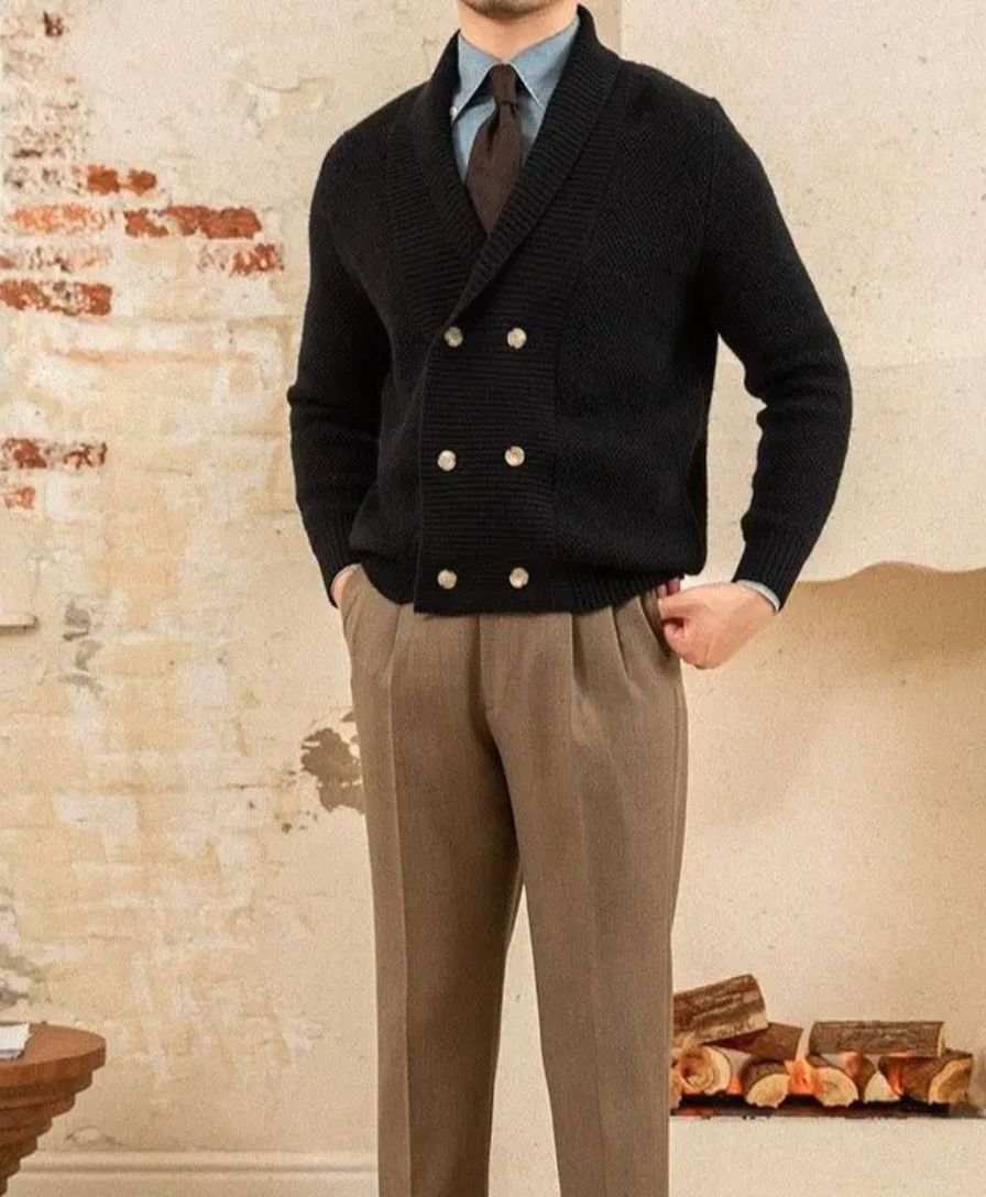 Elegant British Knitted Cardigan - Alder & Voss