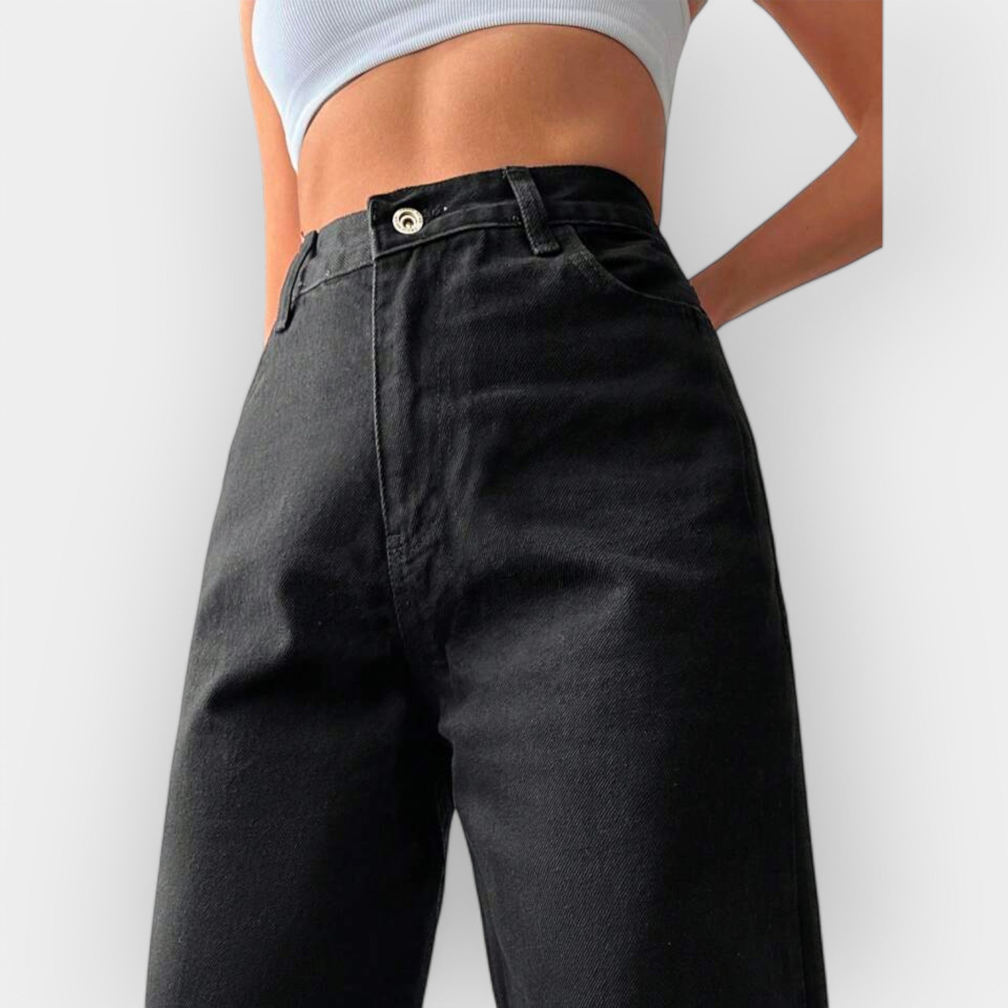 Wide Leg High-Waisted Jeans