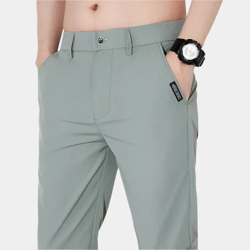 Elastic Waist Basic Pants