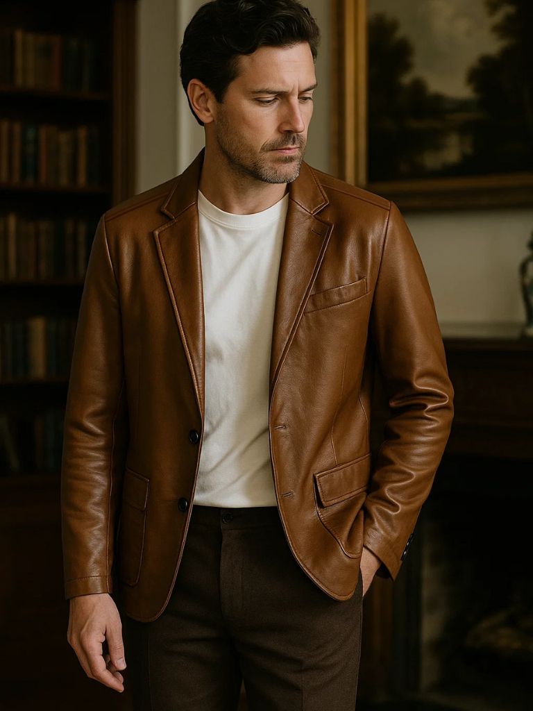 Bold Caramel Leather Jacket - Alder & Voss