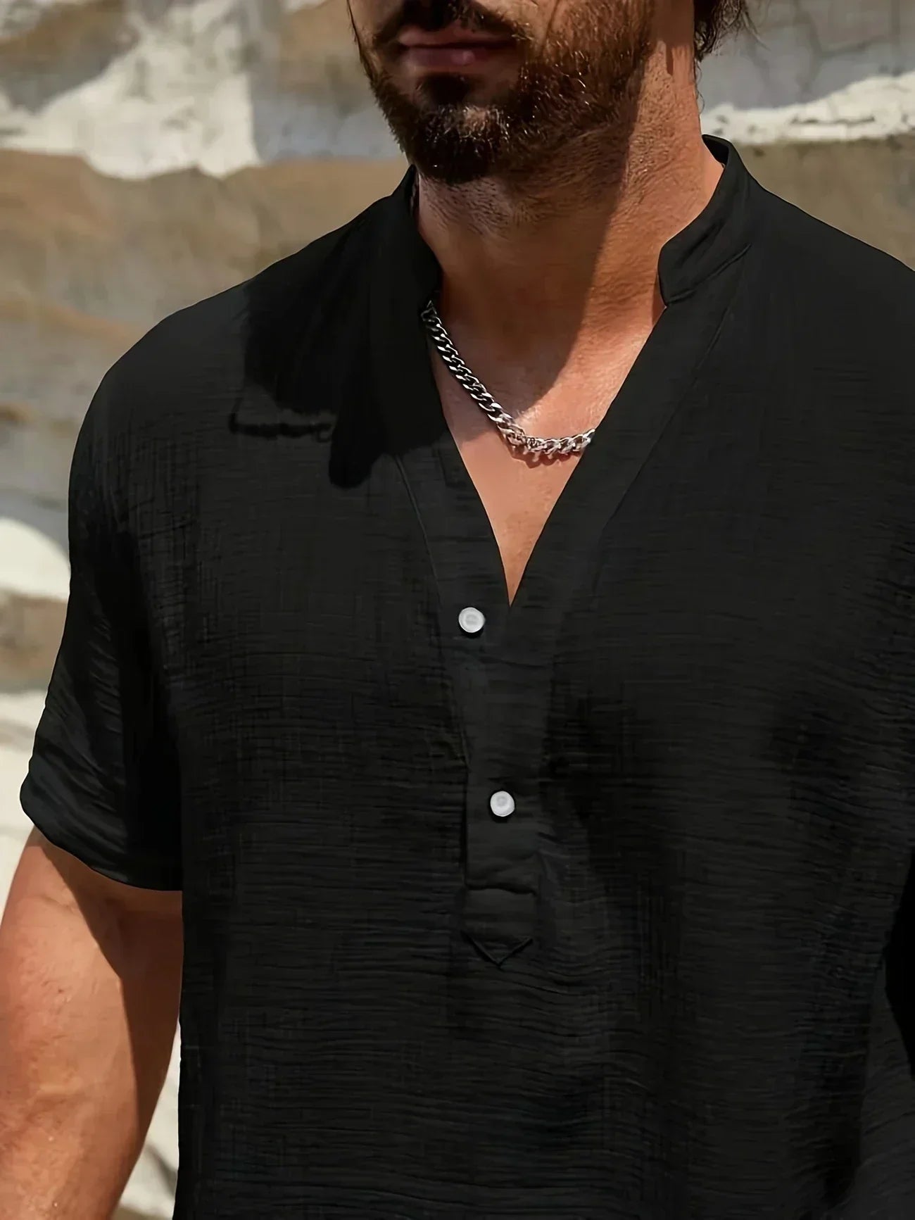 Lenoir™ | Elegant Summer Shirt with High Collar