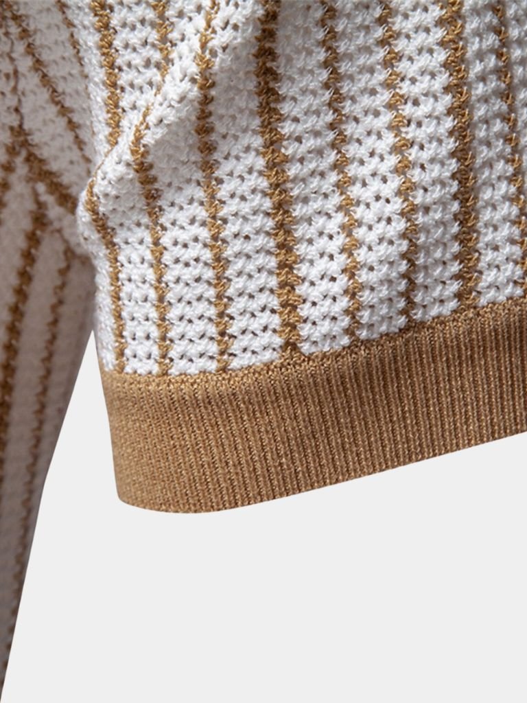 Striped Knit Polo - Alder & Voss