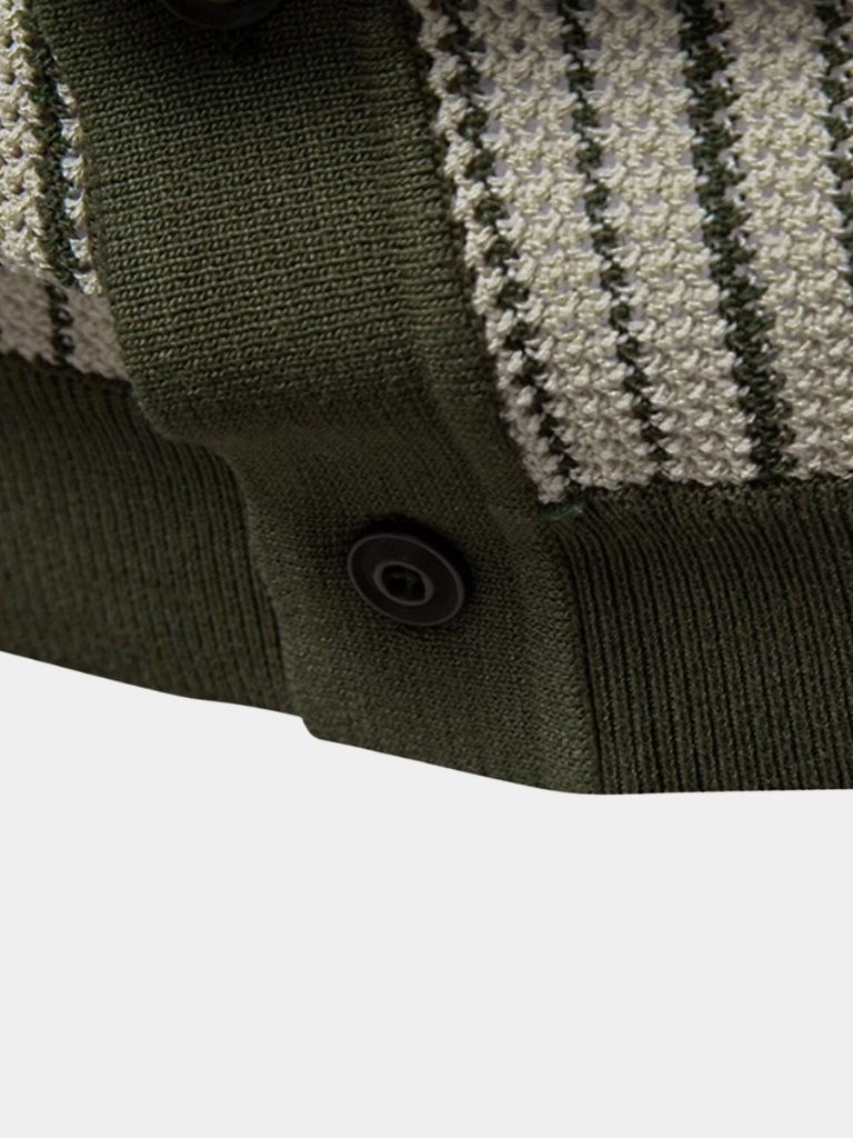 Striped Knit Polo - Alder & Voss