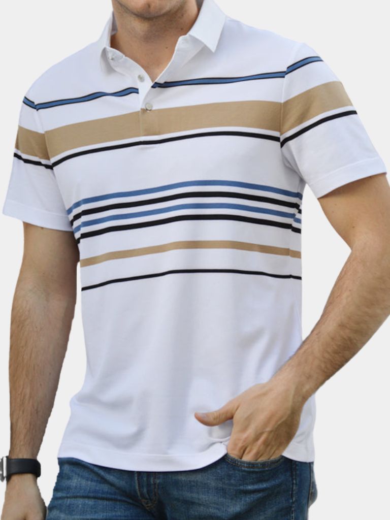 Sunset Striped Polo – Alder & Voss